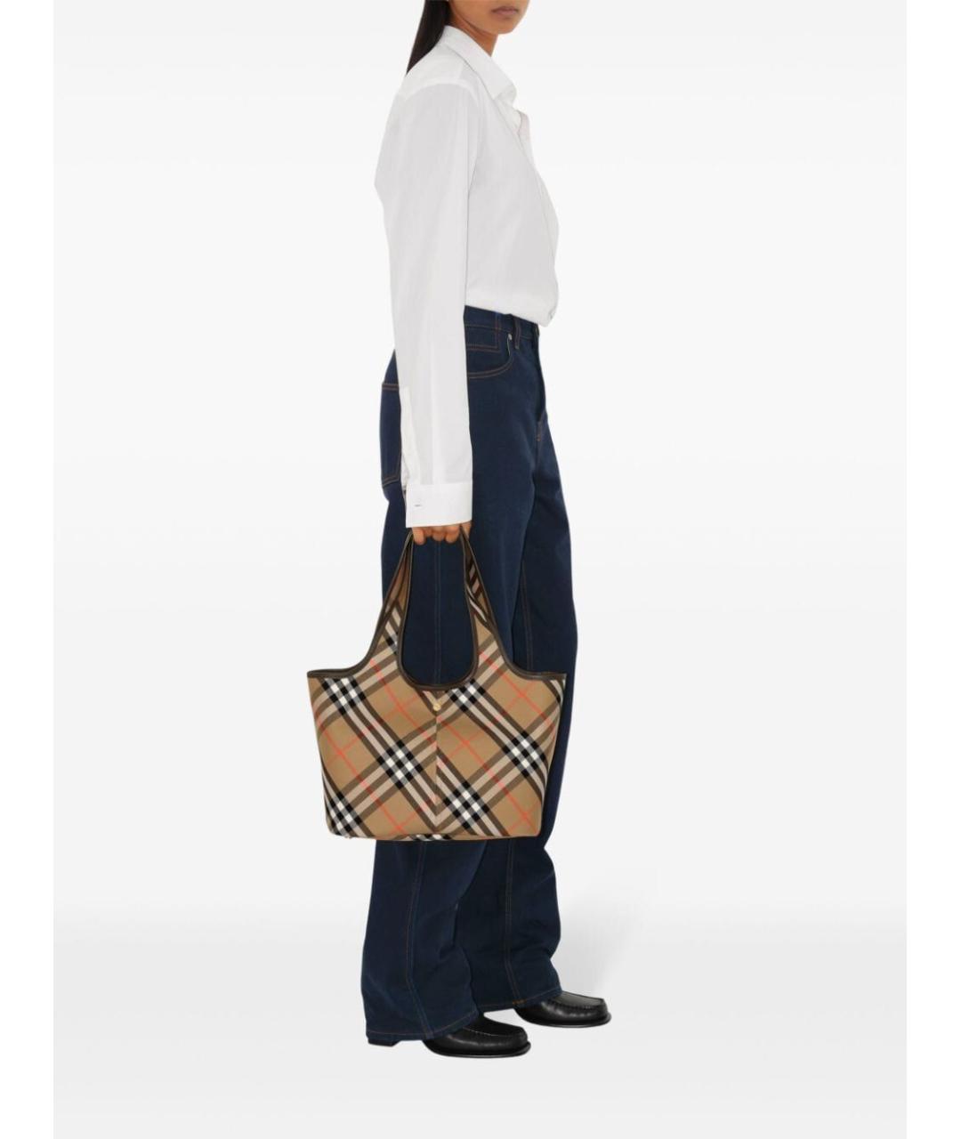 BURBERRY Мульти тканевая сумка тоут, фото 2