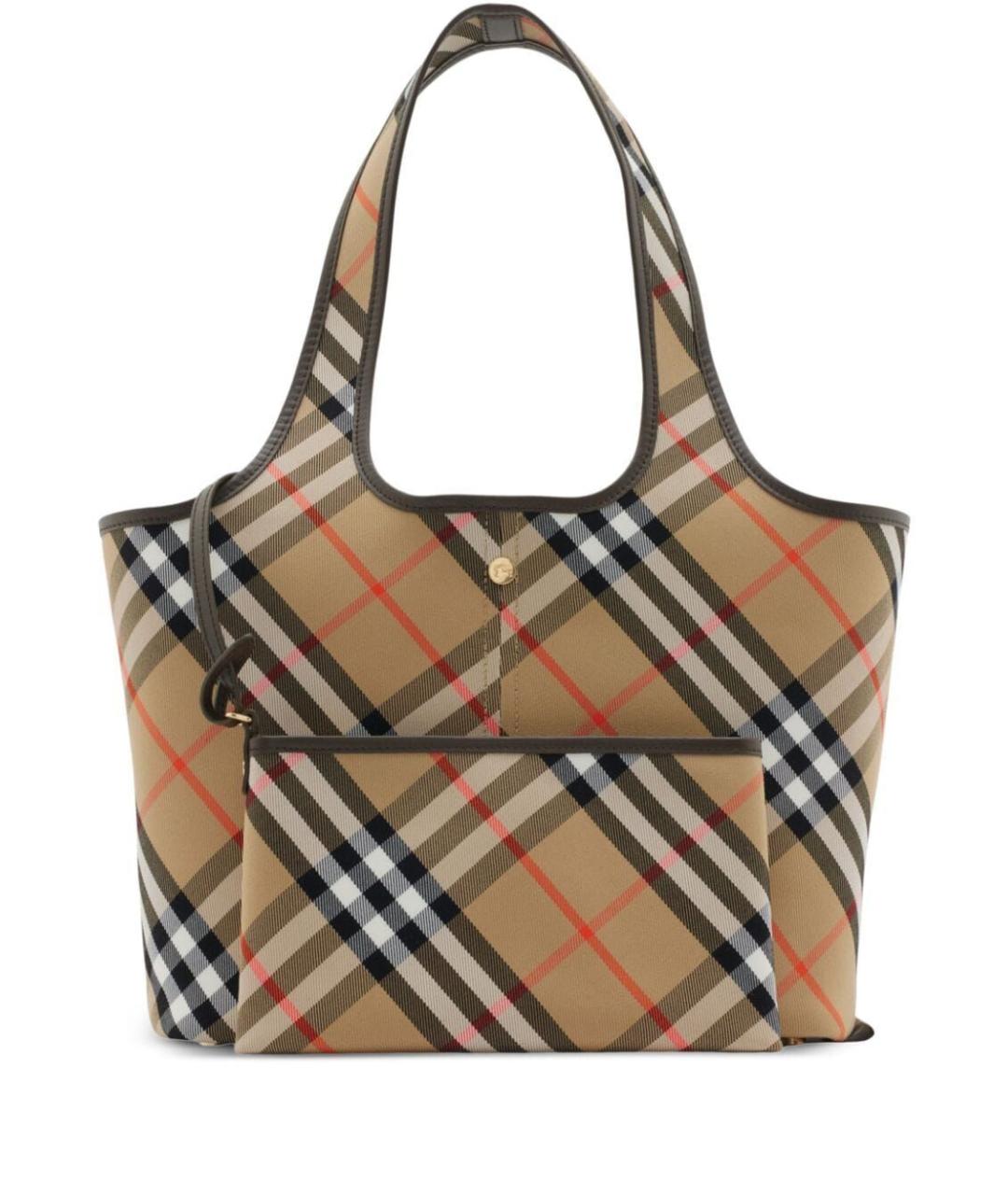 BURBERRY Мульти тканевая сумка тоут, фото 4