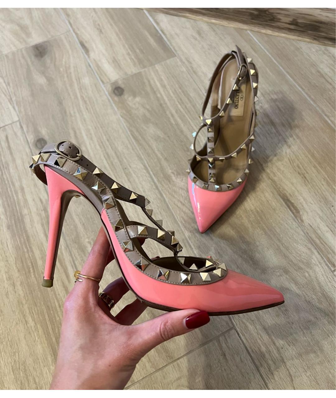 VALENTINO Коралловые туфли из лакированной кожи, фото 7