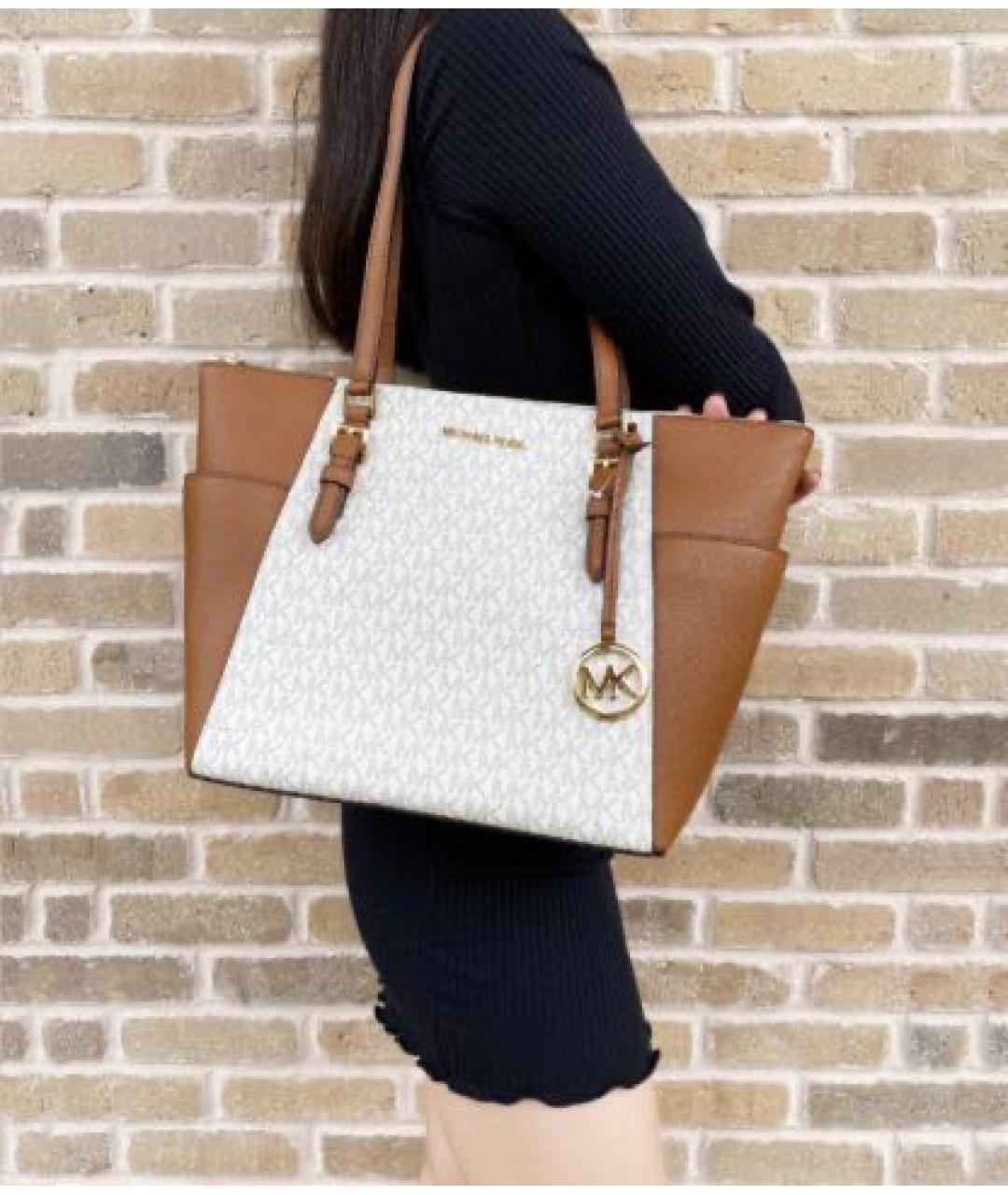 MICHAEL KORS Бежевая сумка тоут, фото 6
