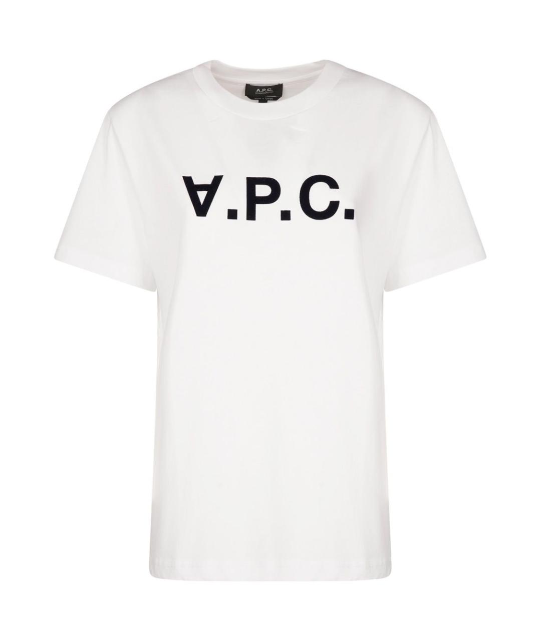 A.P.C. Белая хлопковая футболка, фото 1