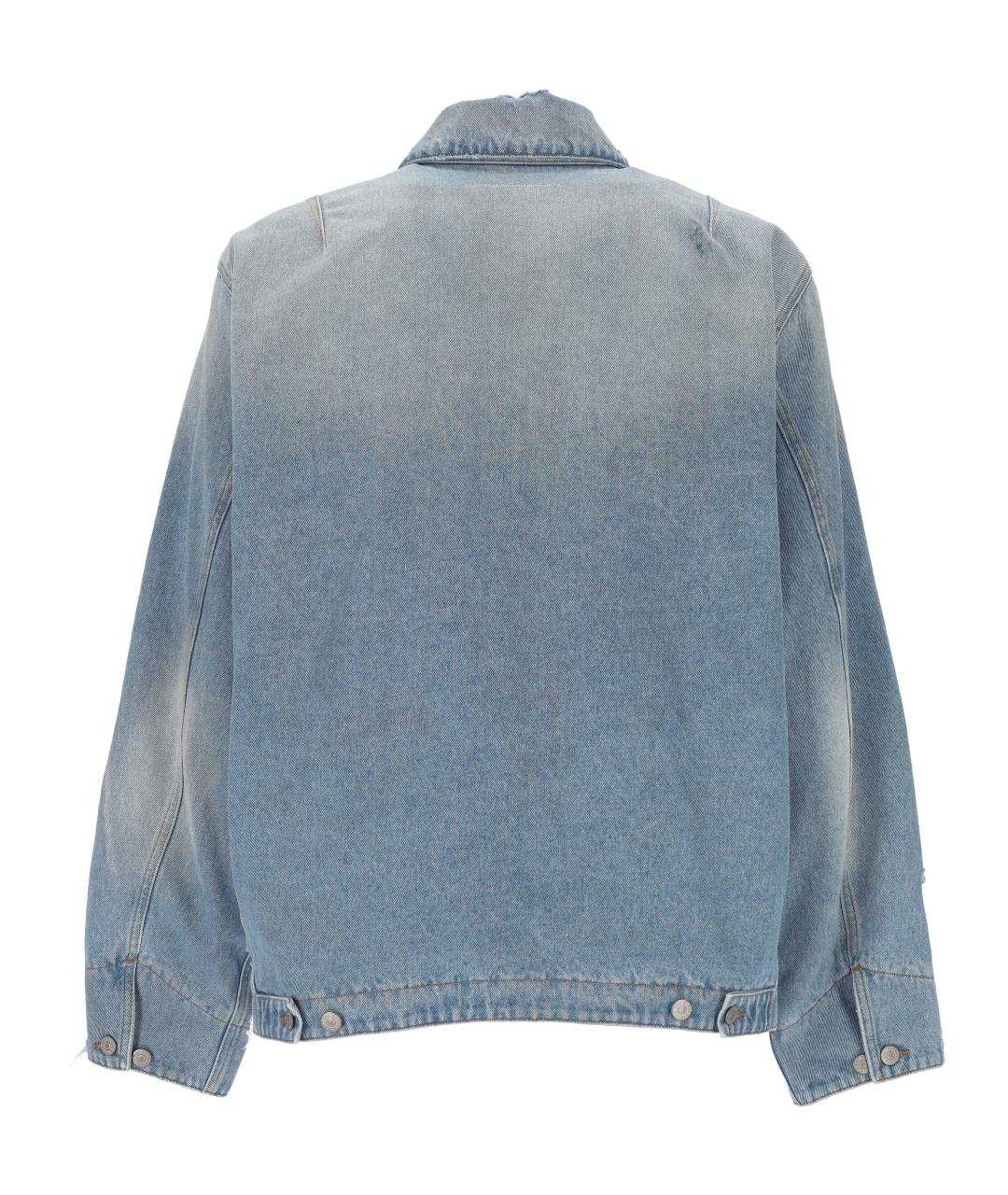 MM6 MAISON MARGIELA Голубая хлопковая куртка, фото 3
