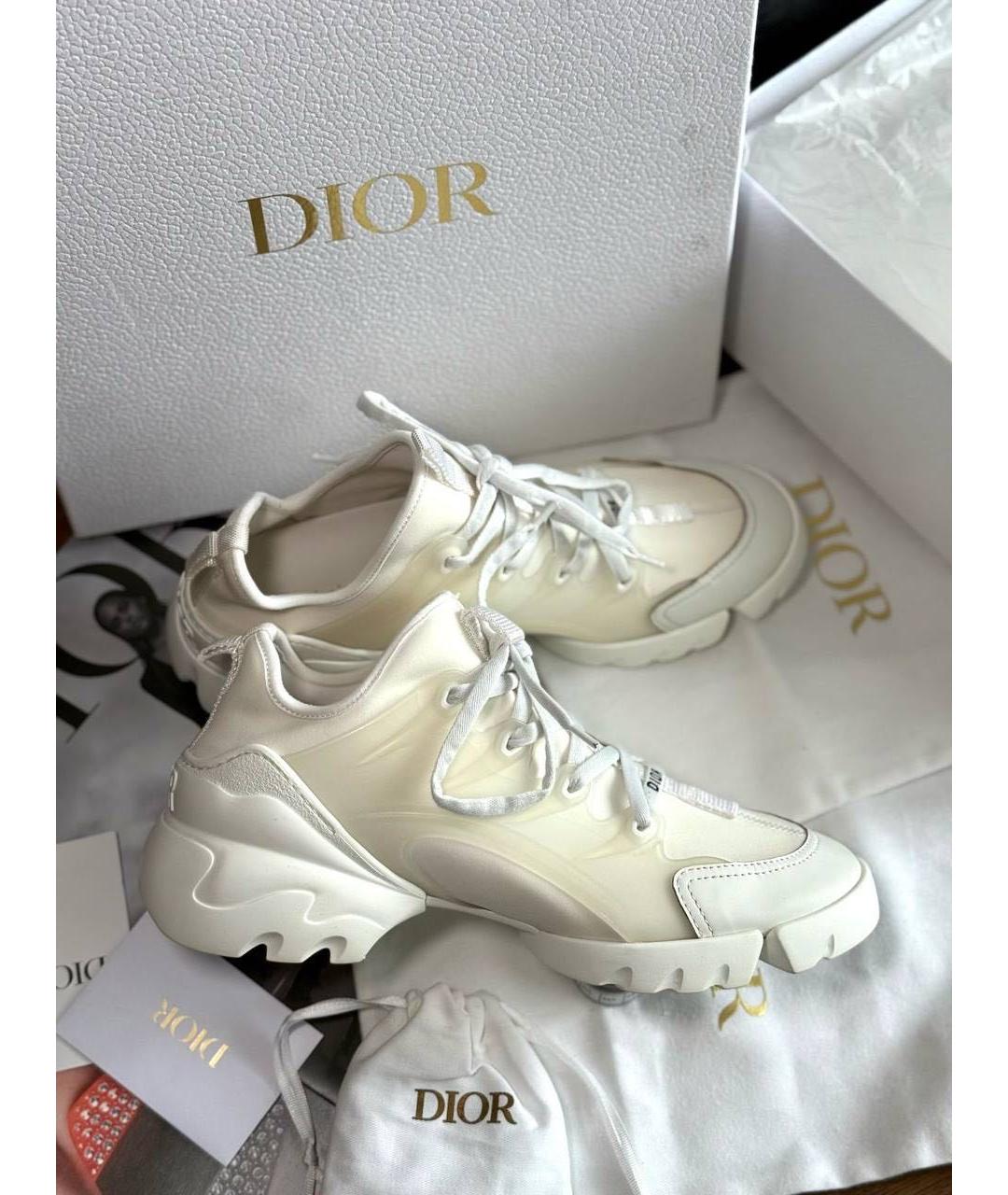 CHRISTIAN DIOR Бежевые неопреновые кроссовки, фото 2