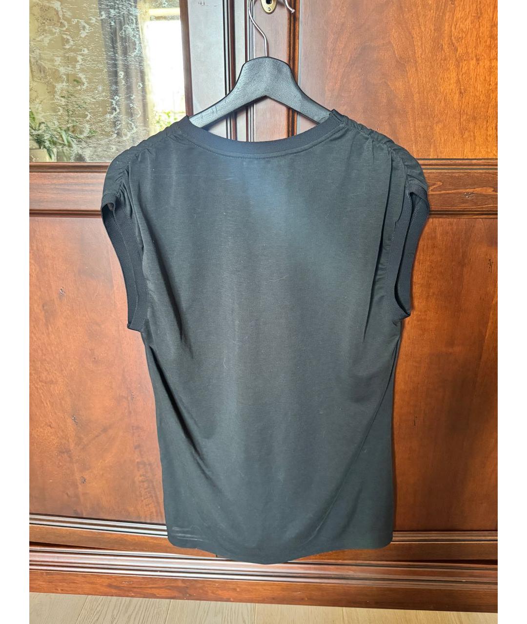 BALENCIAGA Черная хлопковая майка, фото 2