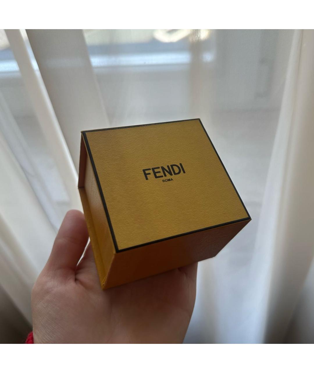 FENDI Золотые латунные серьги, фото 6