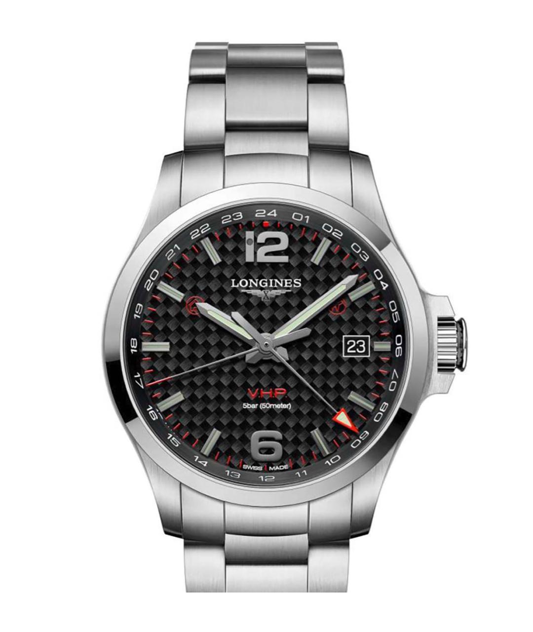 LONGINES Серые стальные часы, фото 2