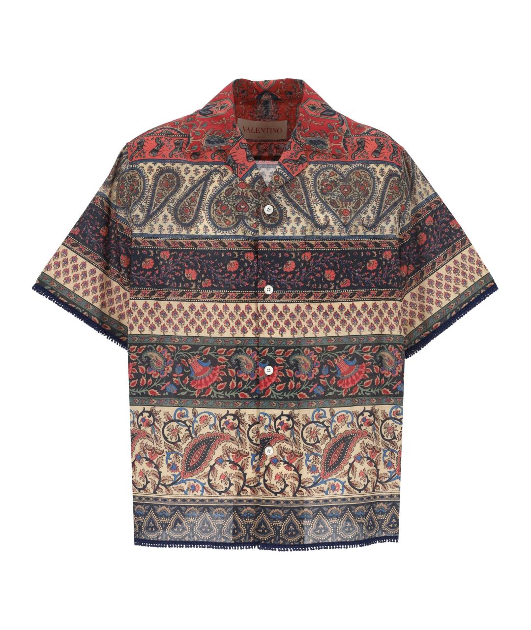 VALENTINO Мульти хлопковая кэжуал рубашка, фото 1