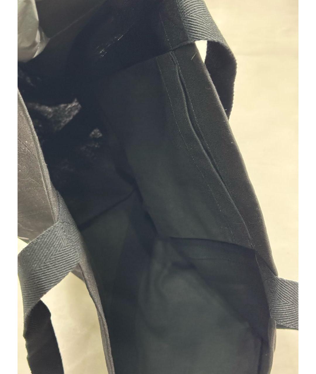 YOHJI YAMAMOTO Черная тканевая сумка тоут, фото 5
