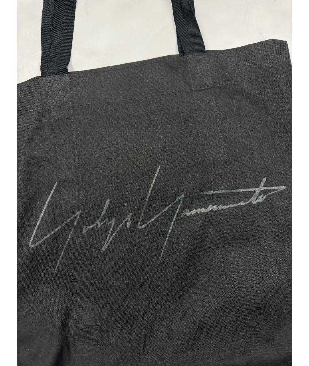 YOHJI YAMAMOTO Черная тканевая сумка тоут, фото 2