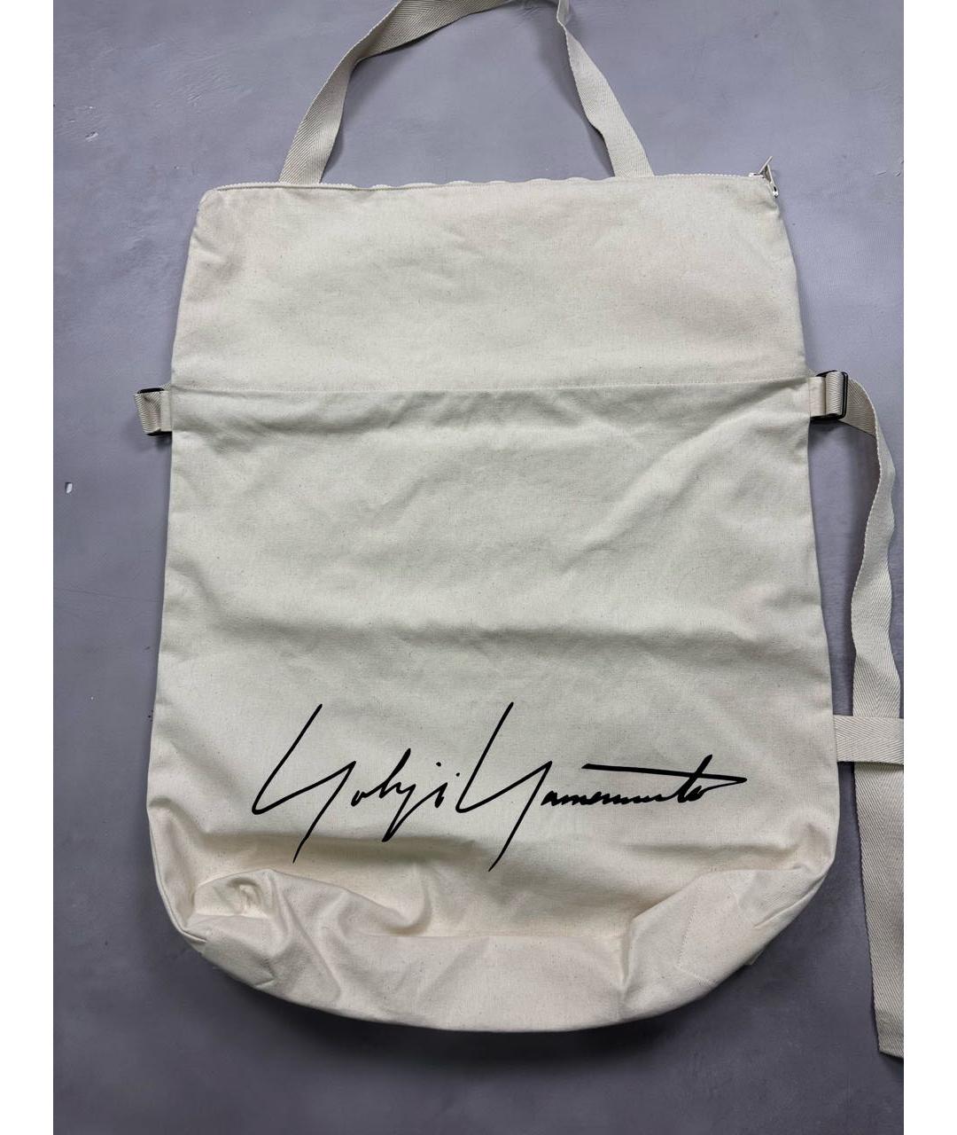 YOHJI YAMAMOTO Бирюзовая тканевая сумка тоут, фото 5