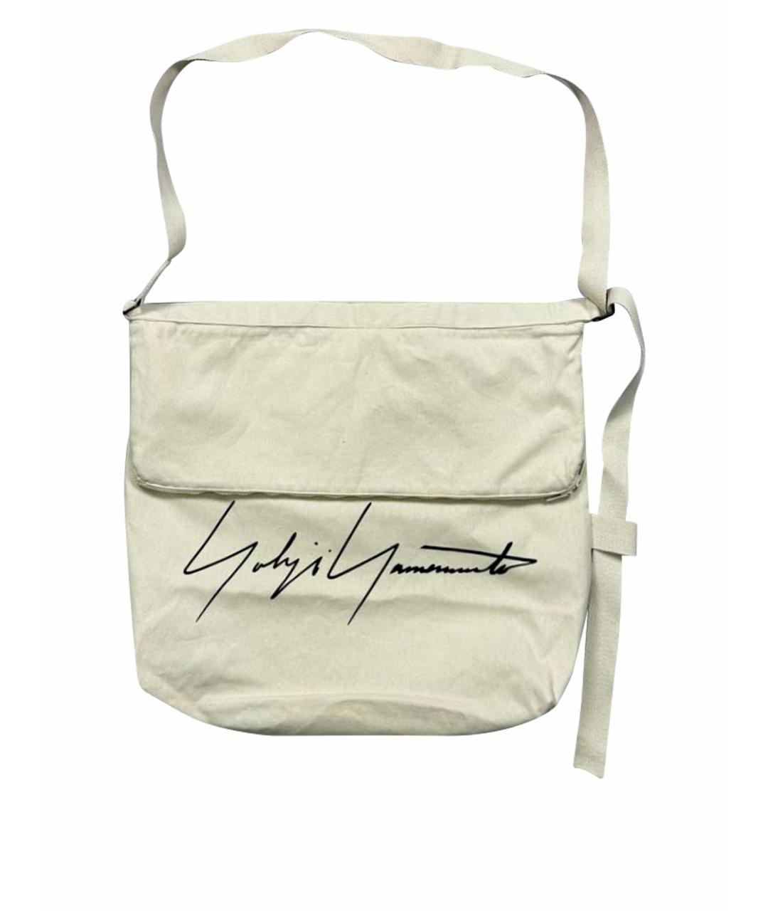 YOHJI YAMAMOTO Бирюзовая тканевая сумка тоут, фото 1