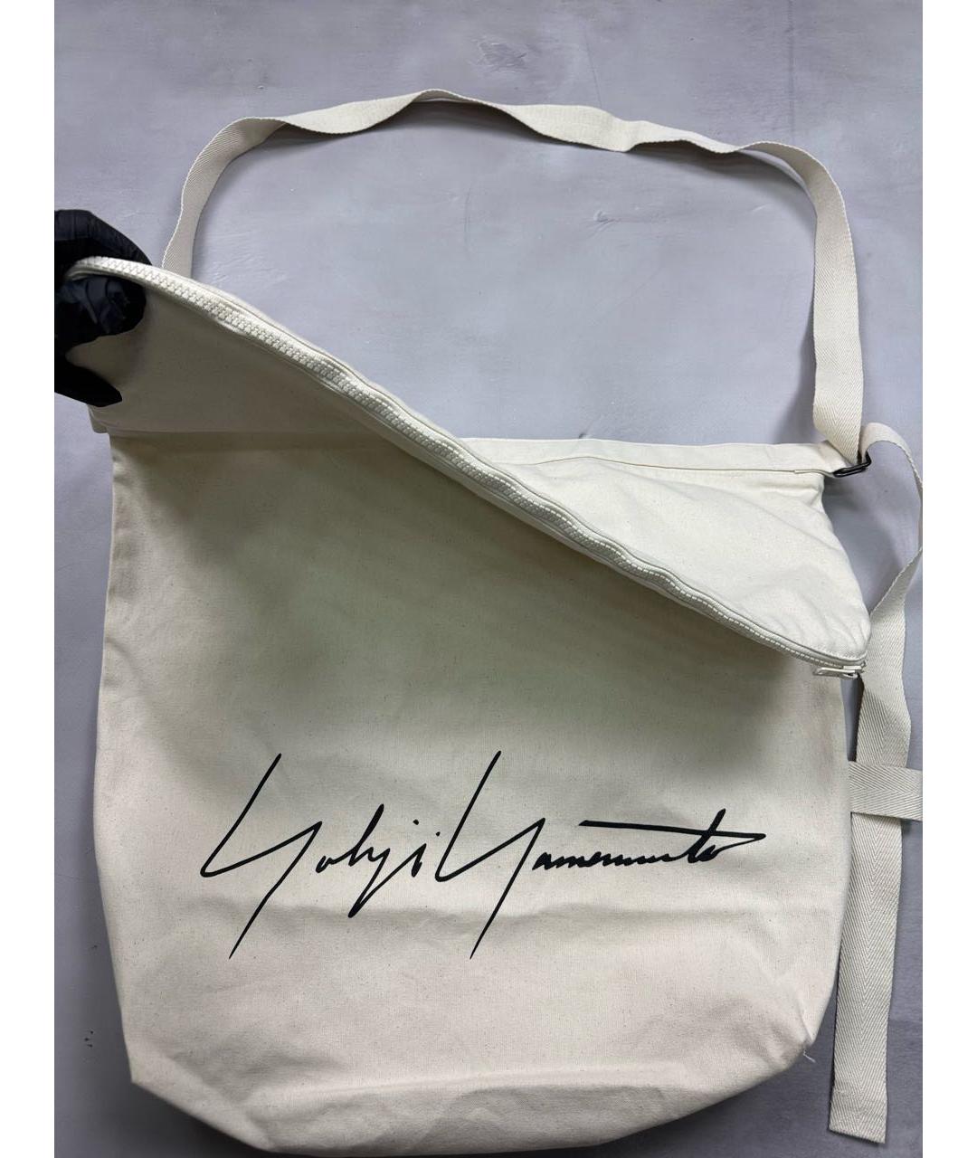 YOHJI YAMAMOTO Бирюзовая тканевая сумка тоут, фото 2