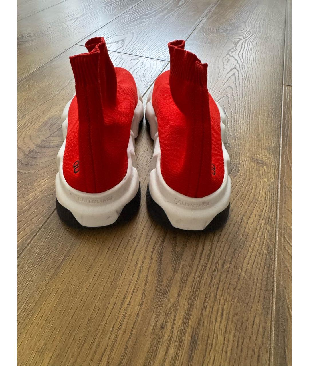 BALENCIAGA Красные текстильные кеды, фото 4