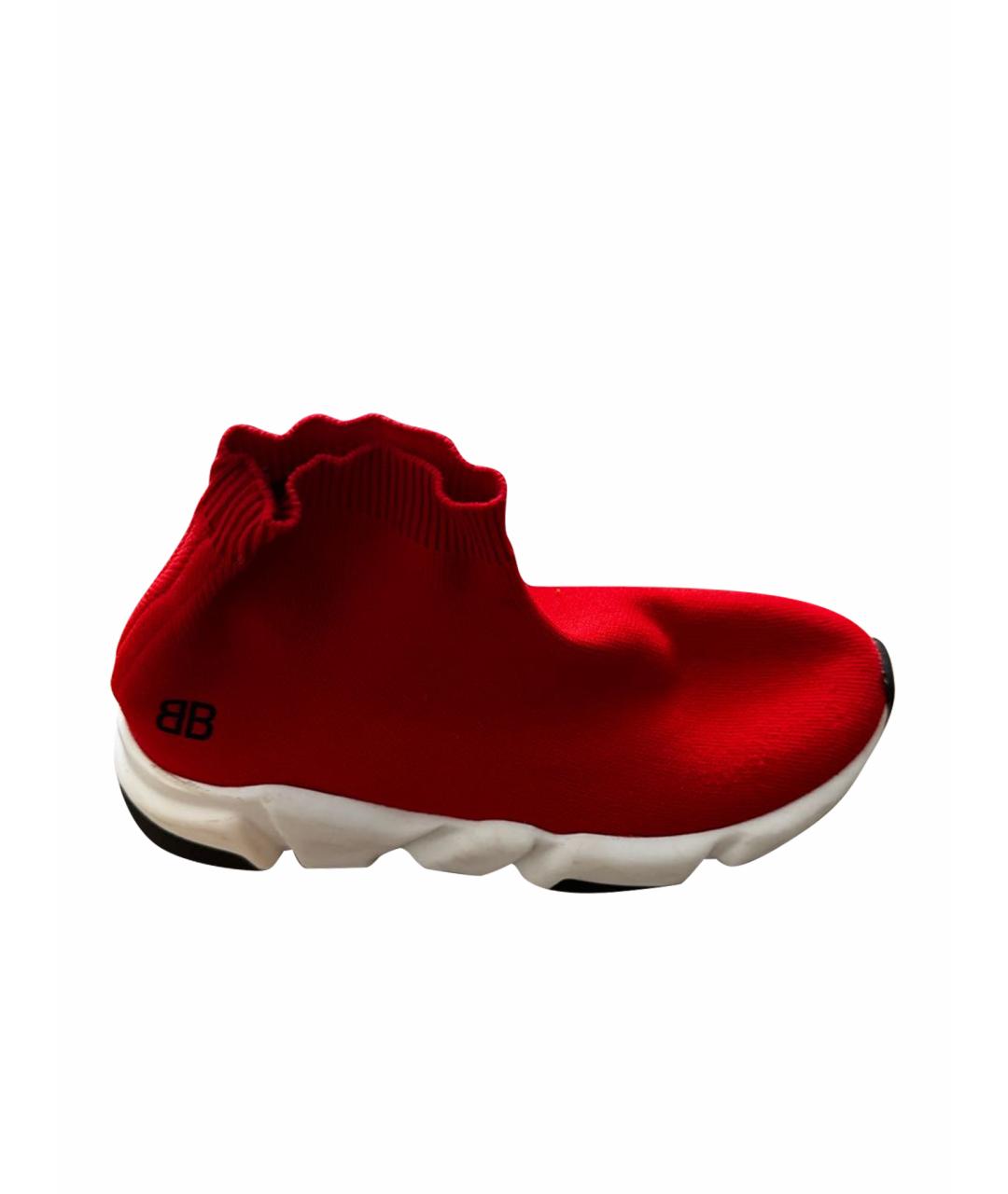 BALENCIAGA Красные текстильные кеды, фото 1