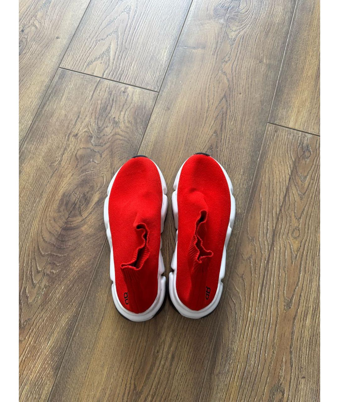 BALENCIAGA Красные текстильные кеды, фото 3