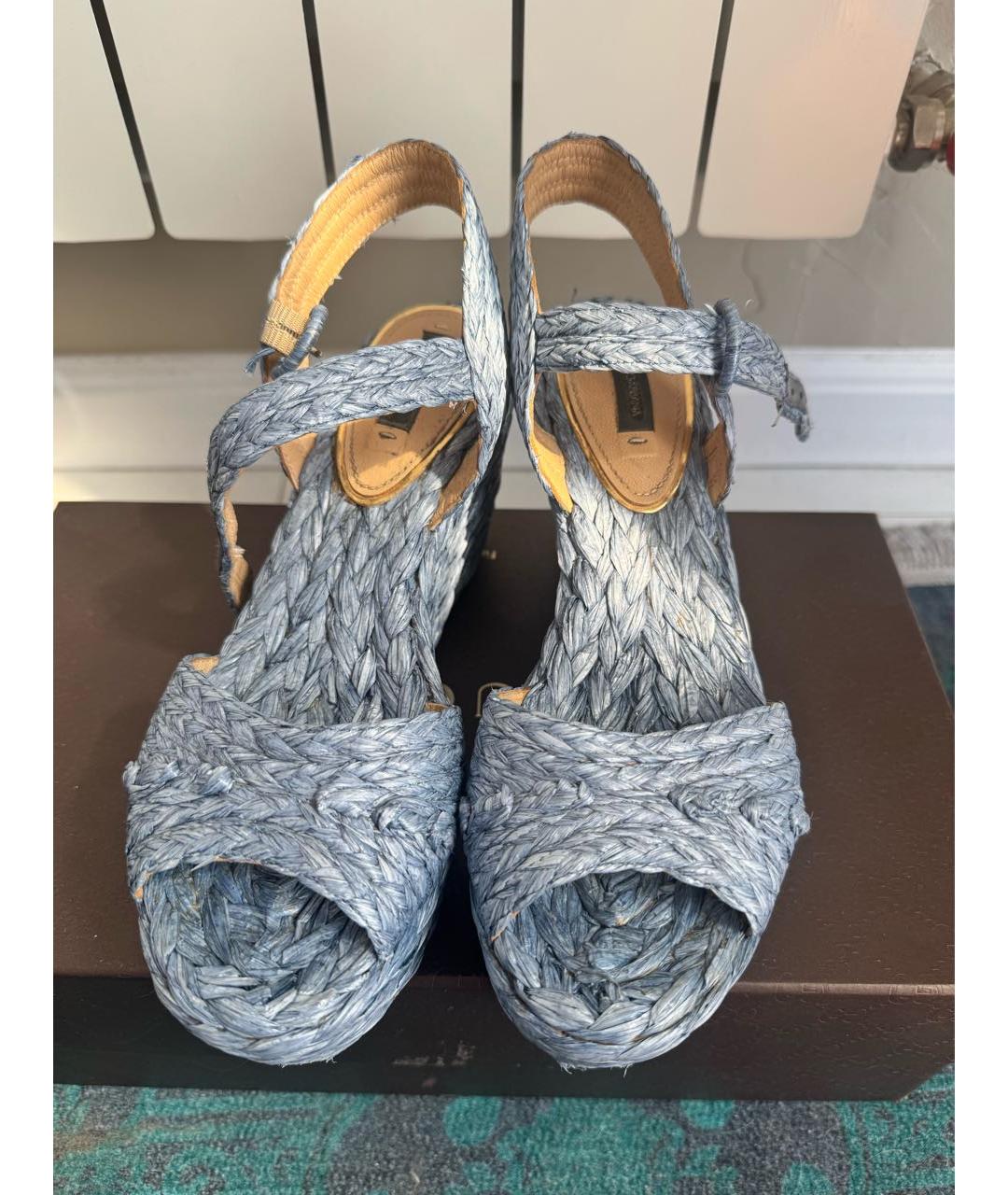 DOLCE&GABBANA Голубые босоножки, фото 2