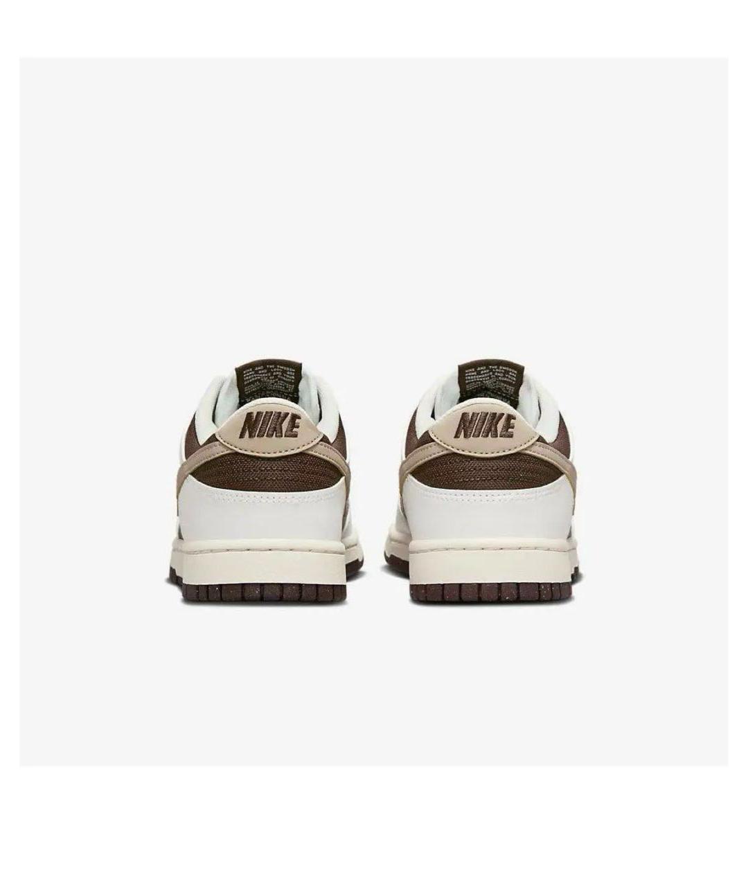 NIKE Коричневые кожаные низкие кроссовки / кеды, фото 4