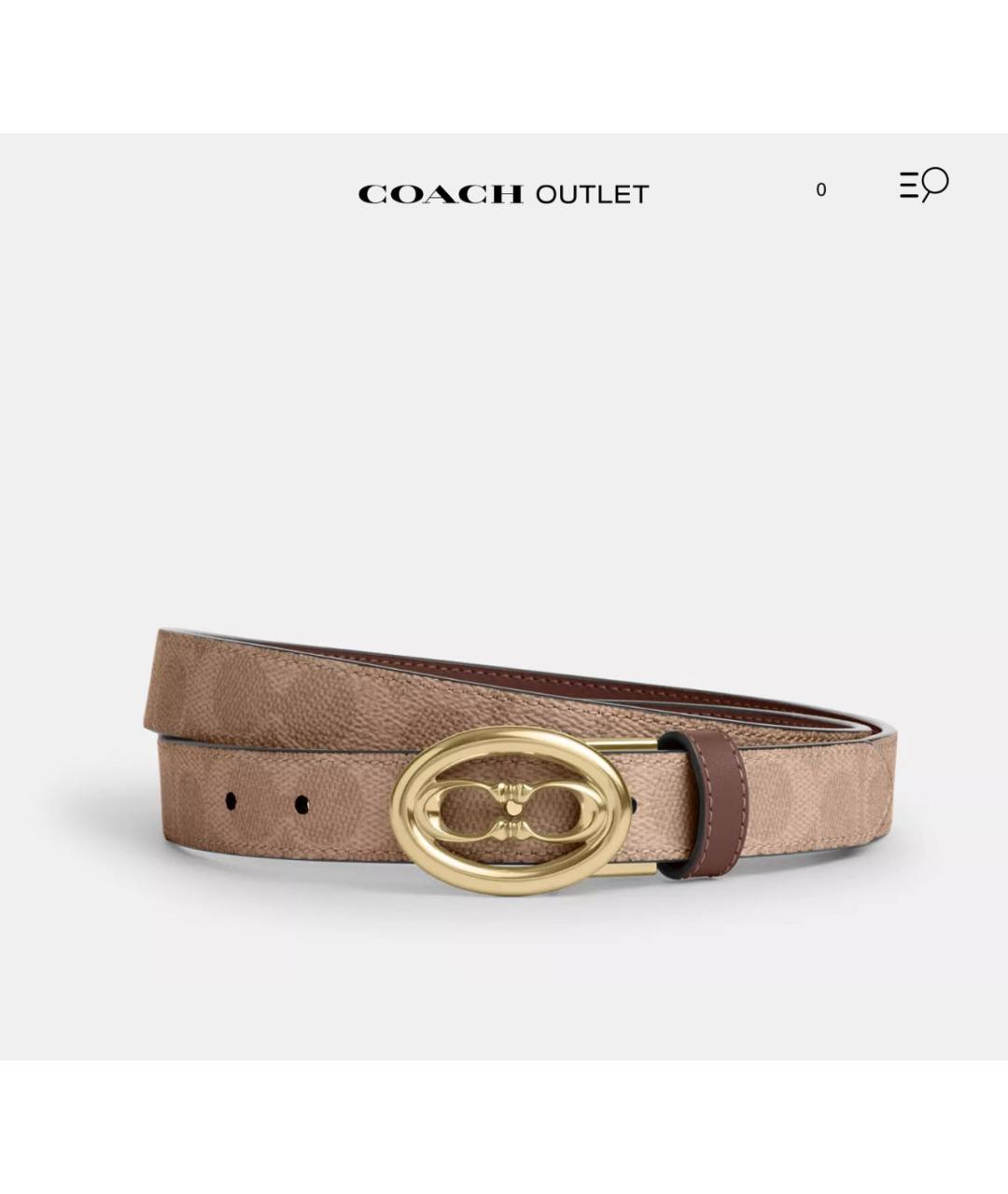 COACH Коричневый кожаный ремень, фото 4