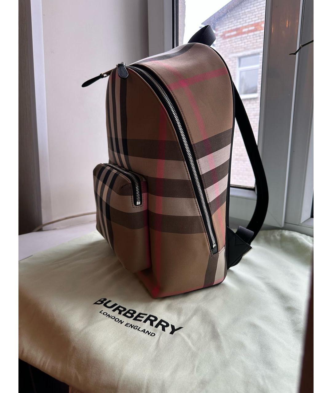 BURBERRY Бежевый тканевый рюкзак, фото 2