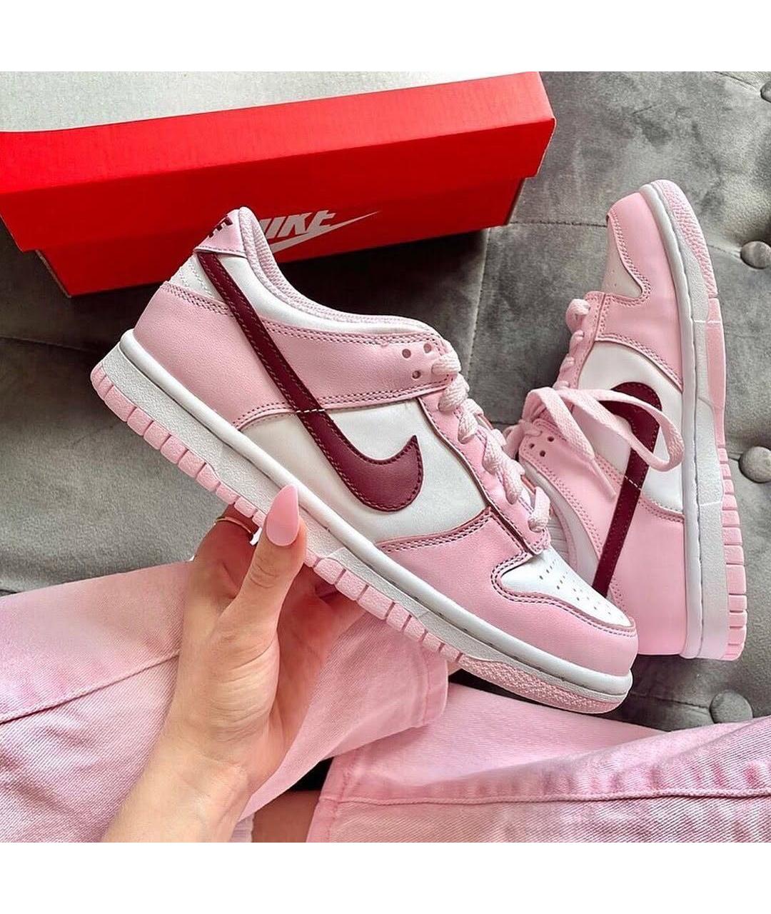 NIKE Розовые кожаные кроссовки, фото 8