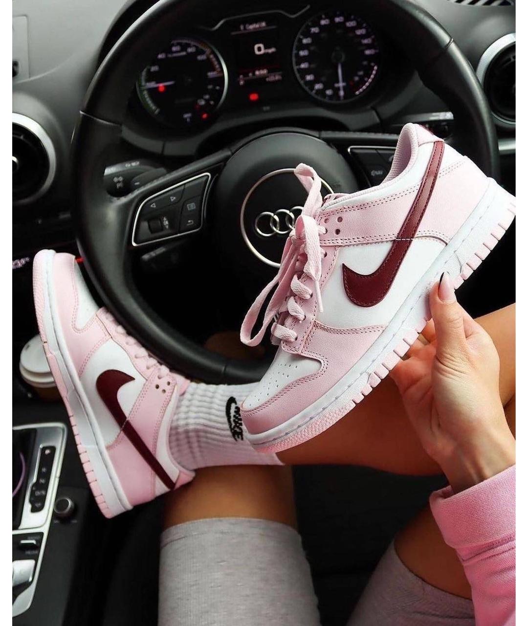 NIKE Розовые кожаные кроссовки, фото 4