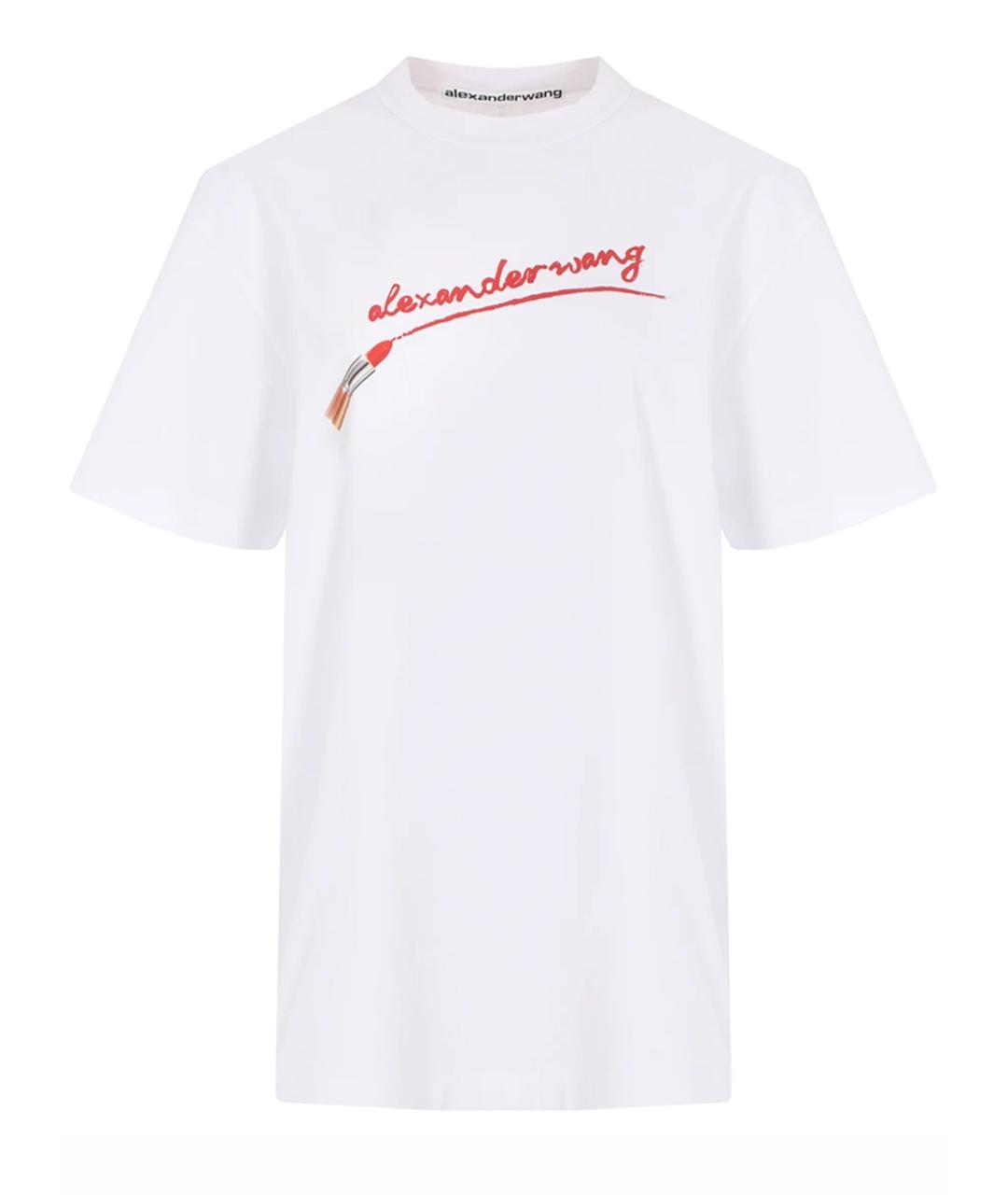 ALEXANDER WANG Белая хлопковая футболка, фото 1