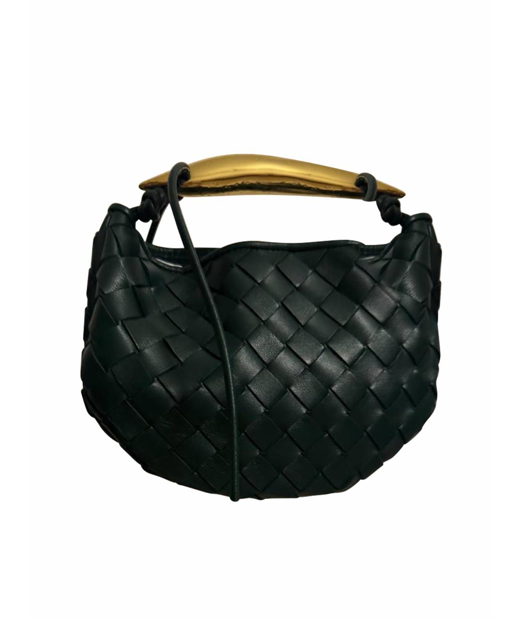 BOTTEGA VENETA Зеленая кожаная сумка с короткими ручками, фото 1