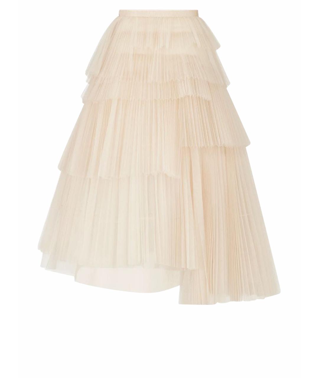 CHRISTIAN DIOR Бежевая юбка миди, фото 1