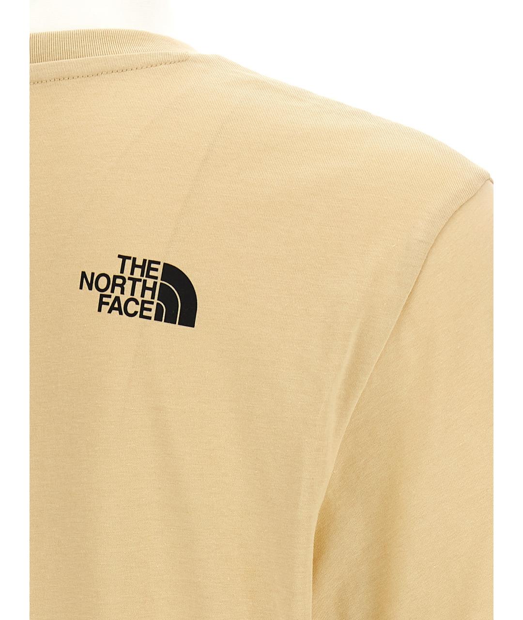 THE NORTH FACE Бежевая хлопковая футболка, фото 4