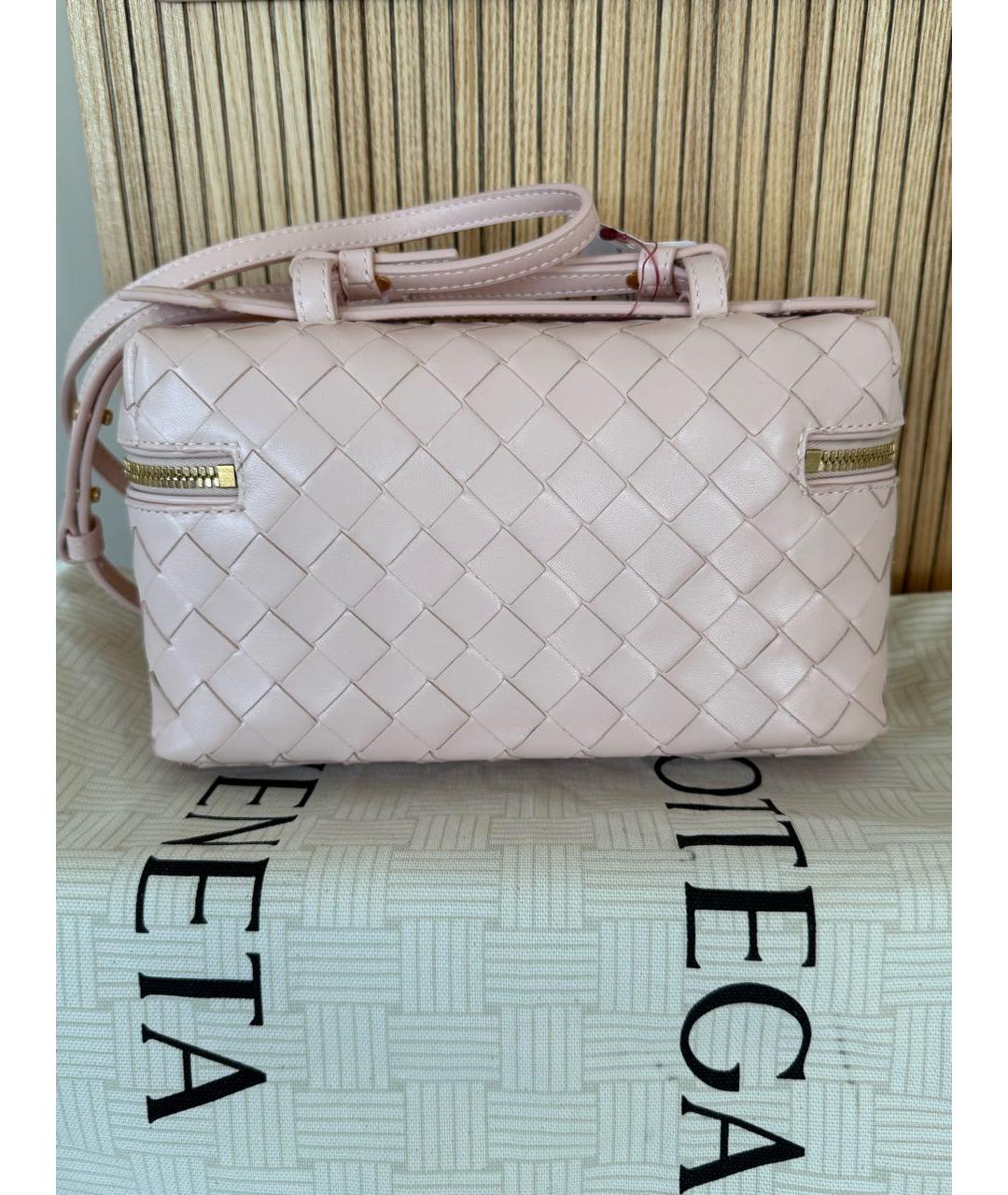 BOTTEGA VENETA Розовая кожаная сумка через плечо, фото 3