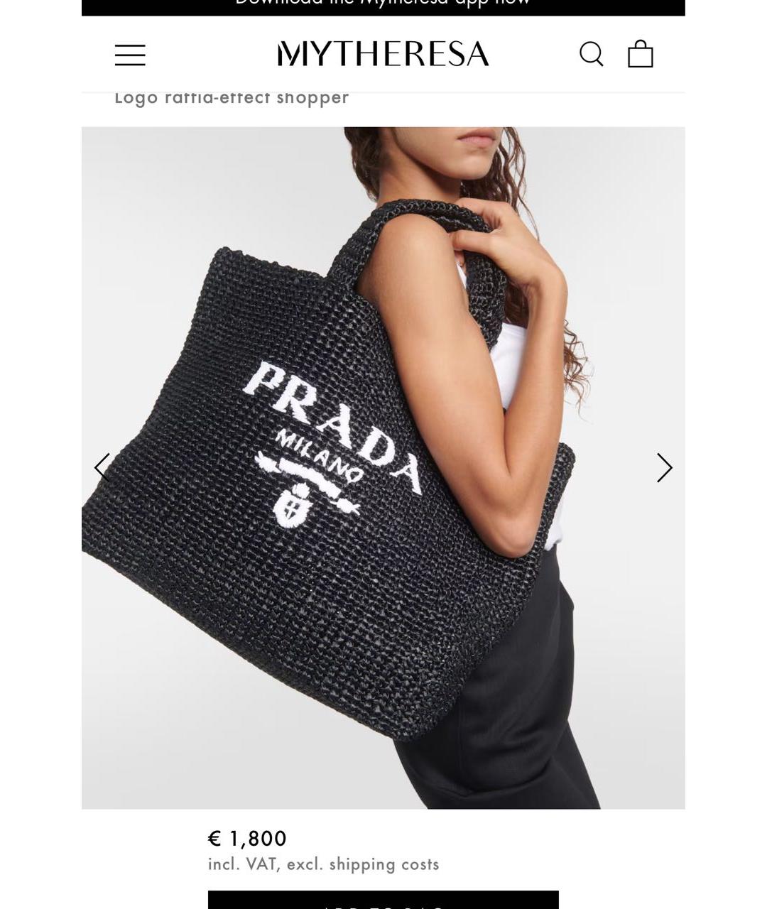 PRADA Черная сумка тоут, фото 5