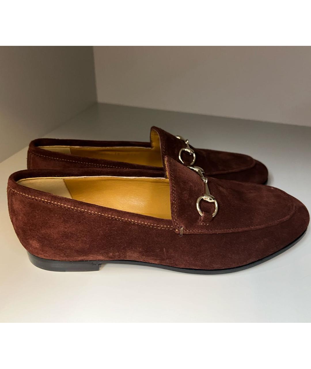 GUCCI Коричневые замшевые лоферы, фото 5