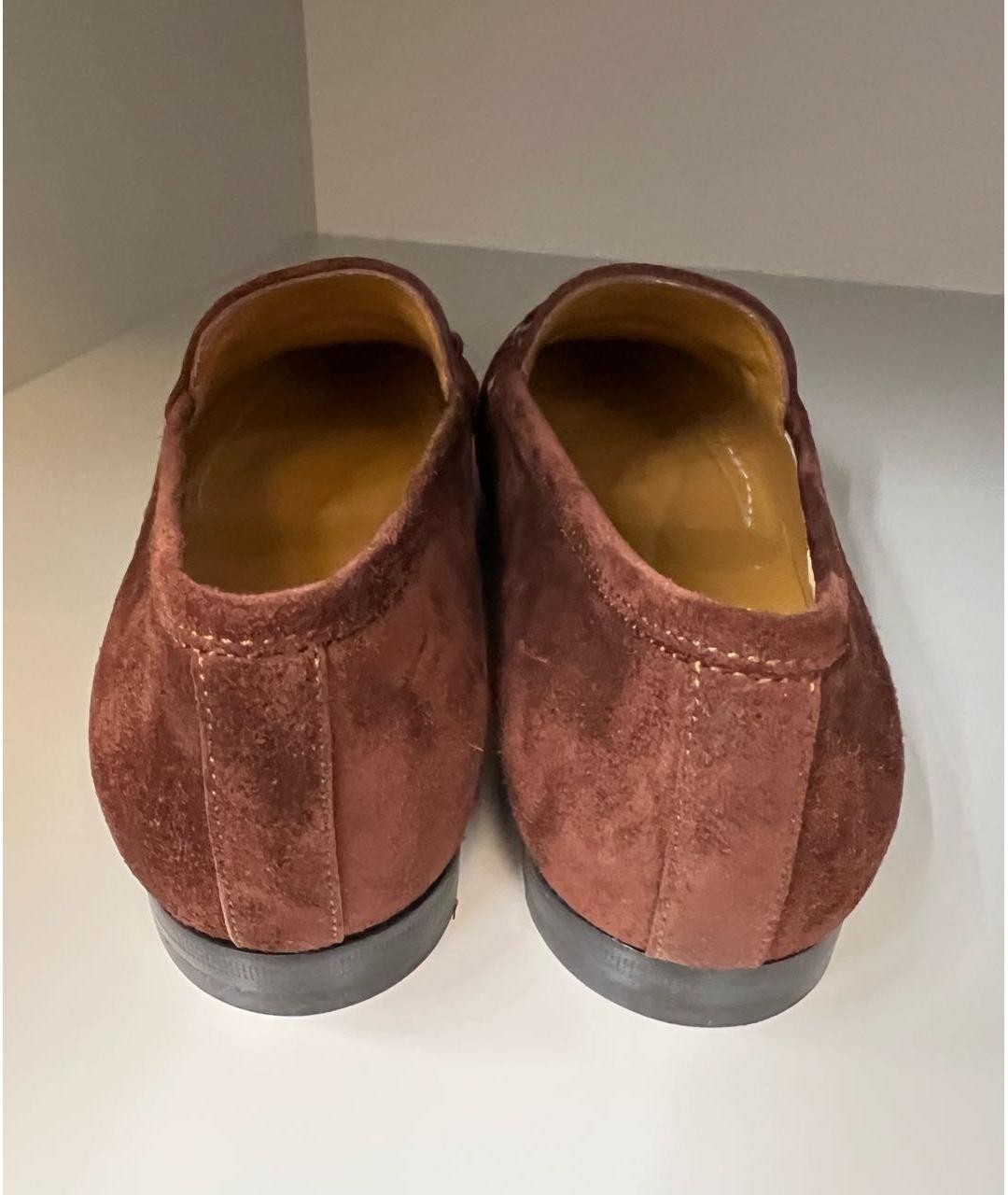 GUCCI Коричневые замшевые лоферы, фото 3