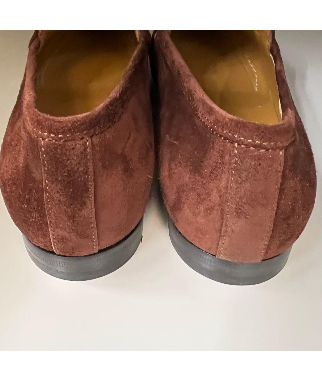 GUCCI Коричневые замшевые лоферы, фото 4
