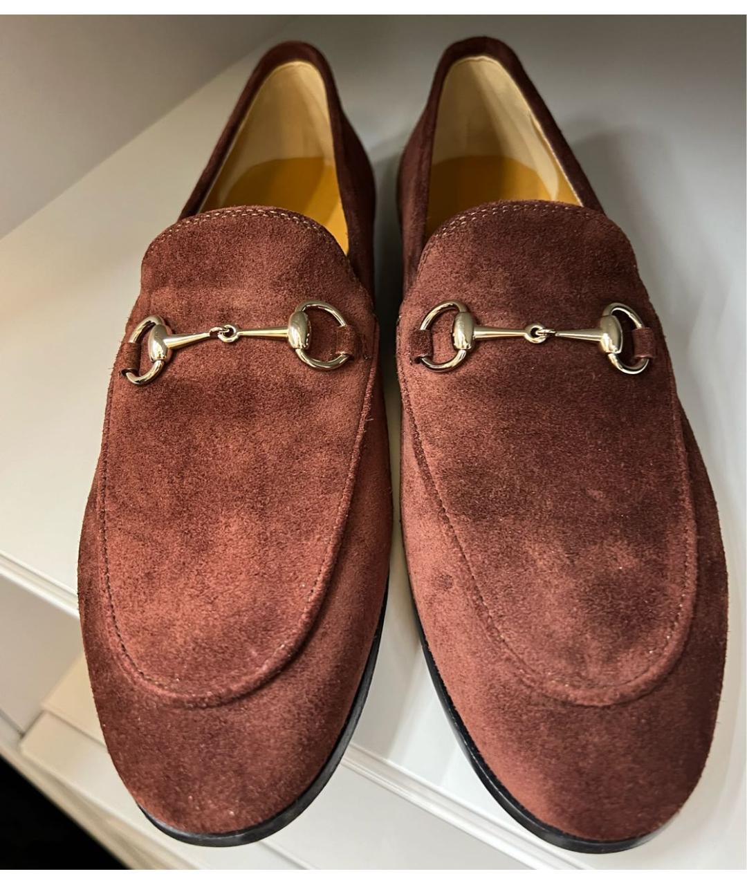 GUCCI Коричневые замшевые лоферы, фото 2