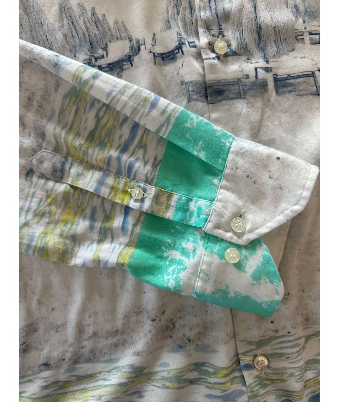 ETRO Белая хлопковая кэжуал рубашка, фото 4