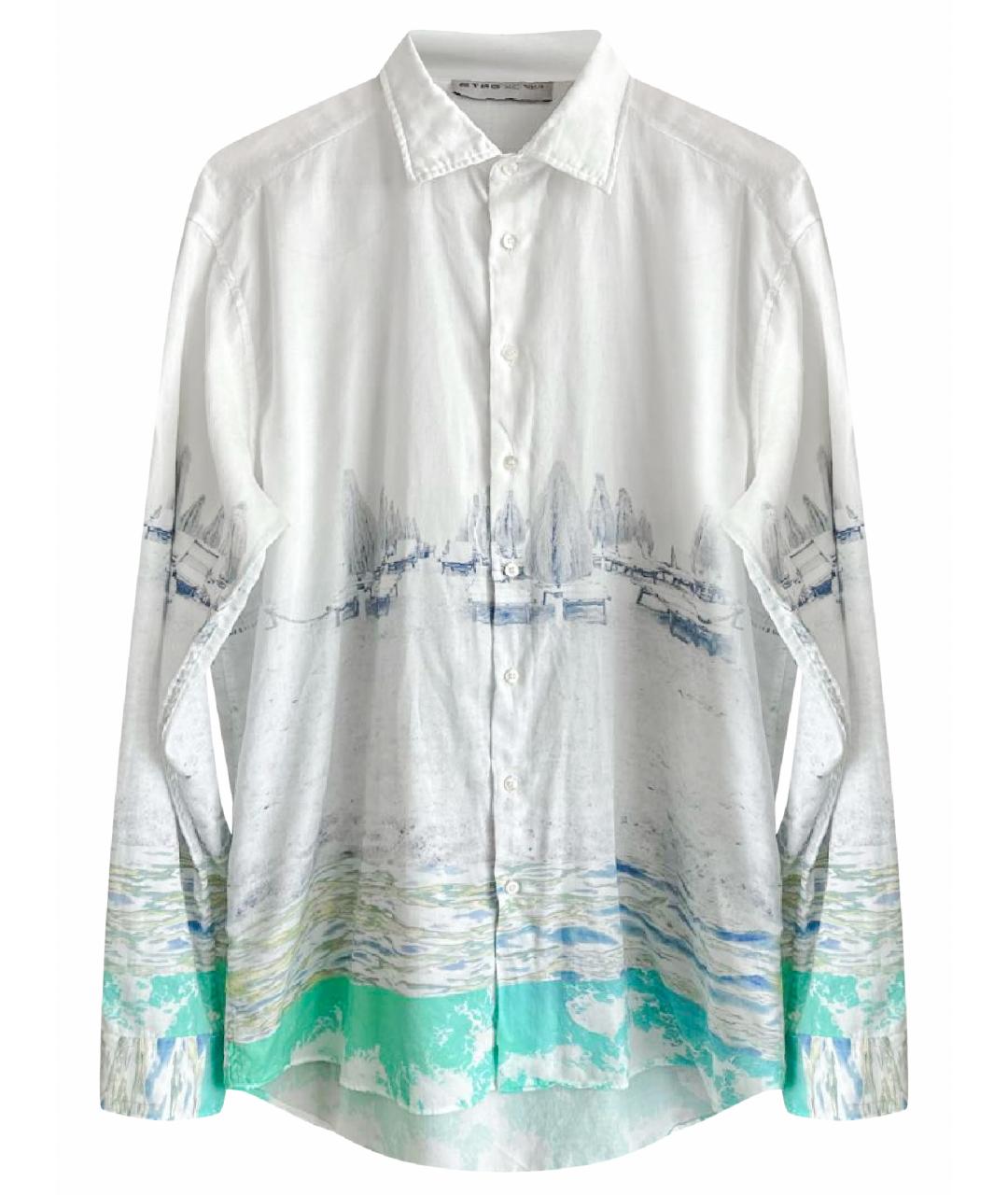 ETRO Белая хлопковая кэжуал рубашка, фото 1