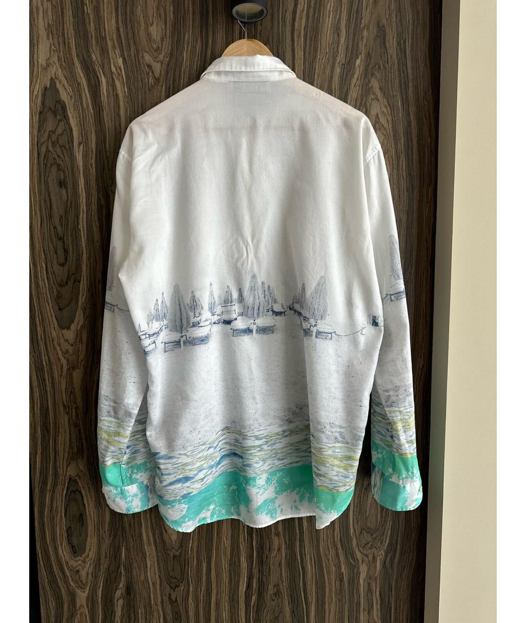 ETRO Белая хлопковая кэжуал рубашка, фото 2