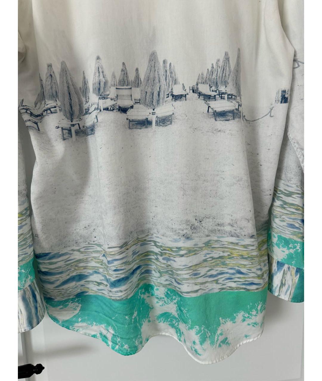 ETRO Белая хлопковая кэжуал рубашка, фото 5