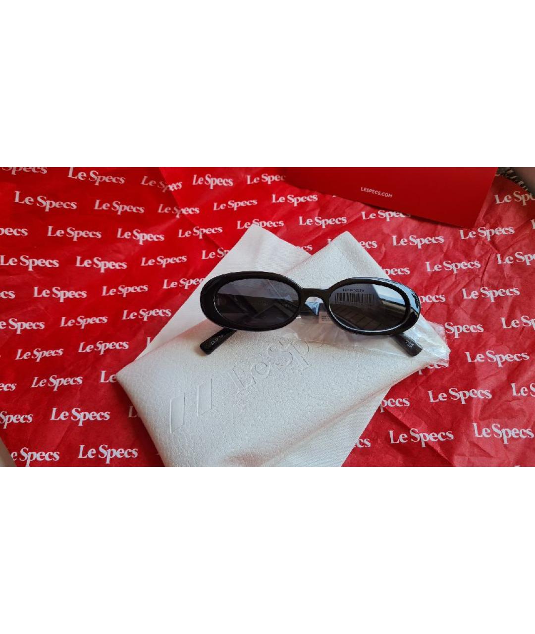 LE SPECS Черные пластиковые солнцезащитные очки, фото 4