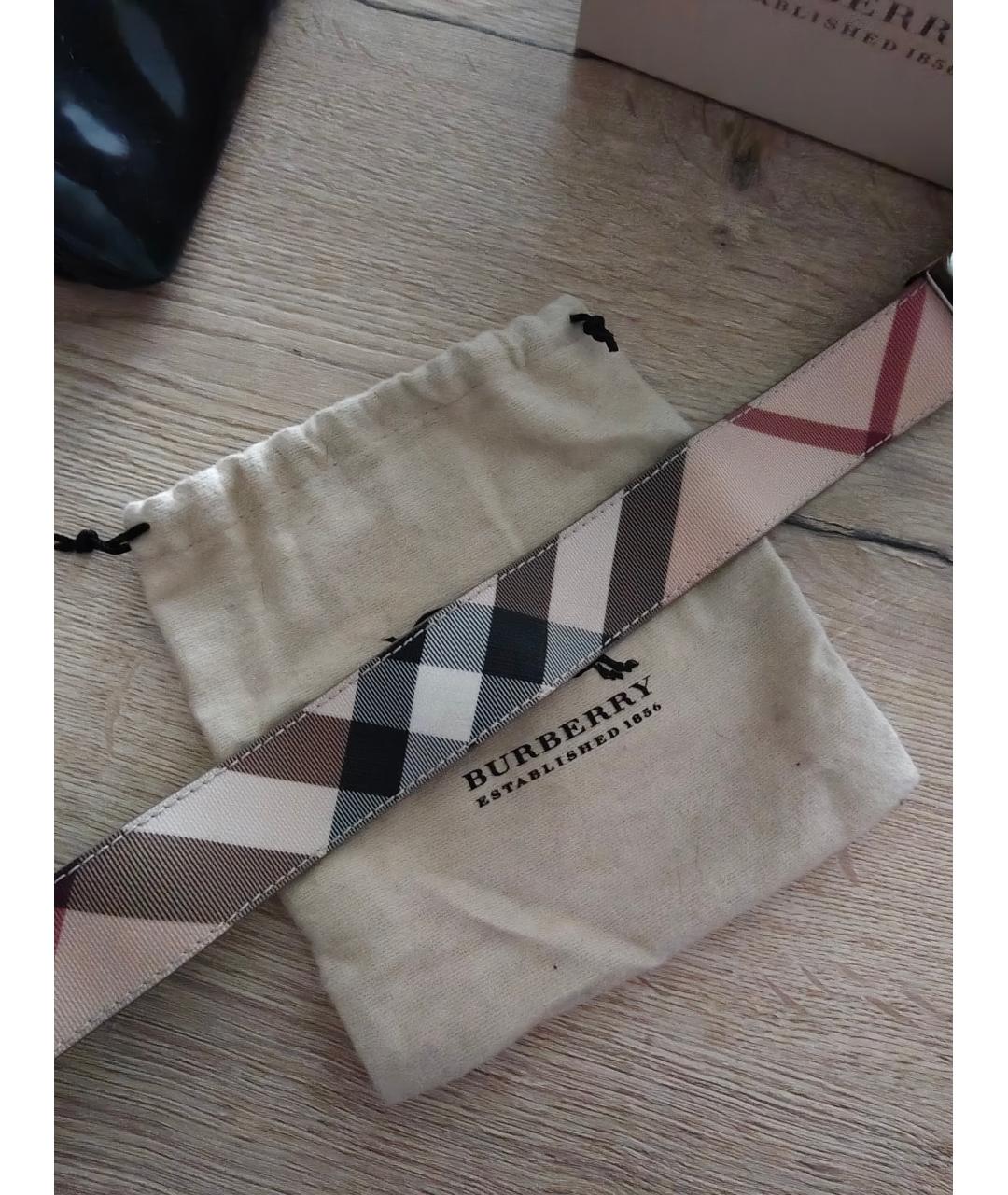 BURBERRY Бежевый кожаный ремень, фото 5