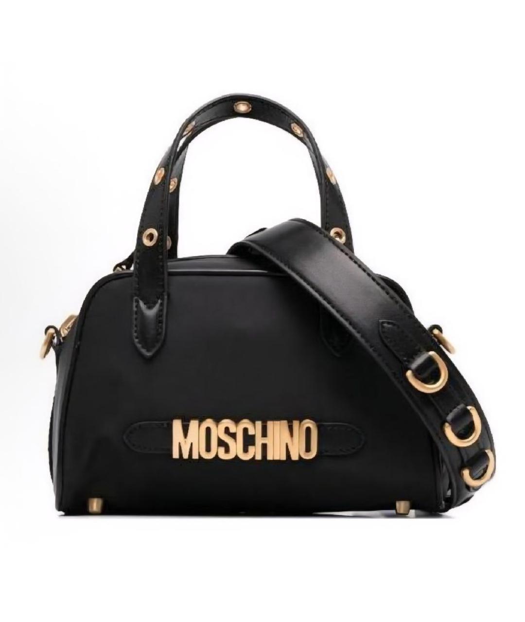 MOSCHINO Черная сумка с короткими ручками, фото 6