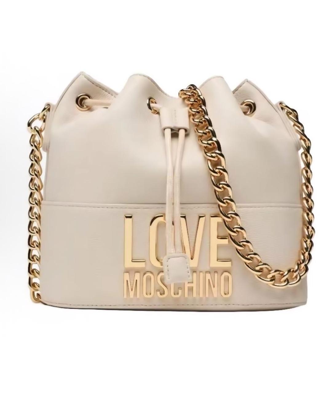 MOSCHINO Бежевая сумка через плечо, фото 6