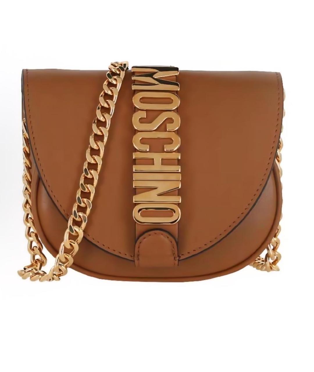 MOSCHINO Коричневая сумка через плечо, фото 4