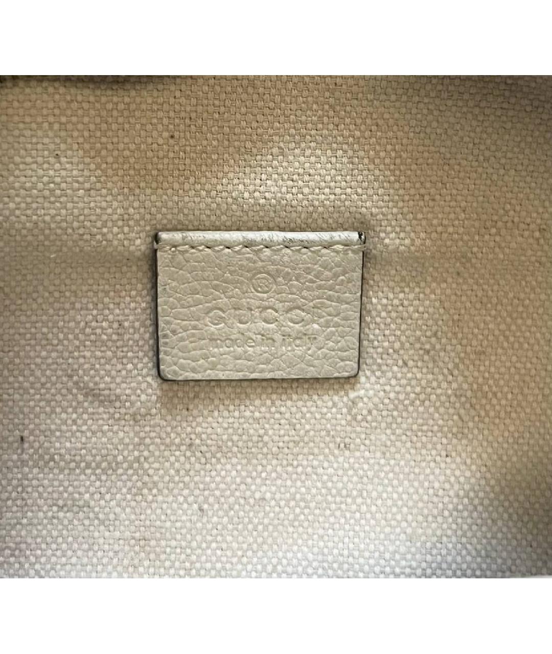 GUCCI Бежевая кожаная поясная сумка, фото 4