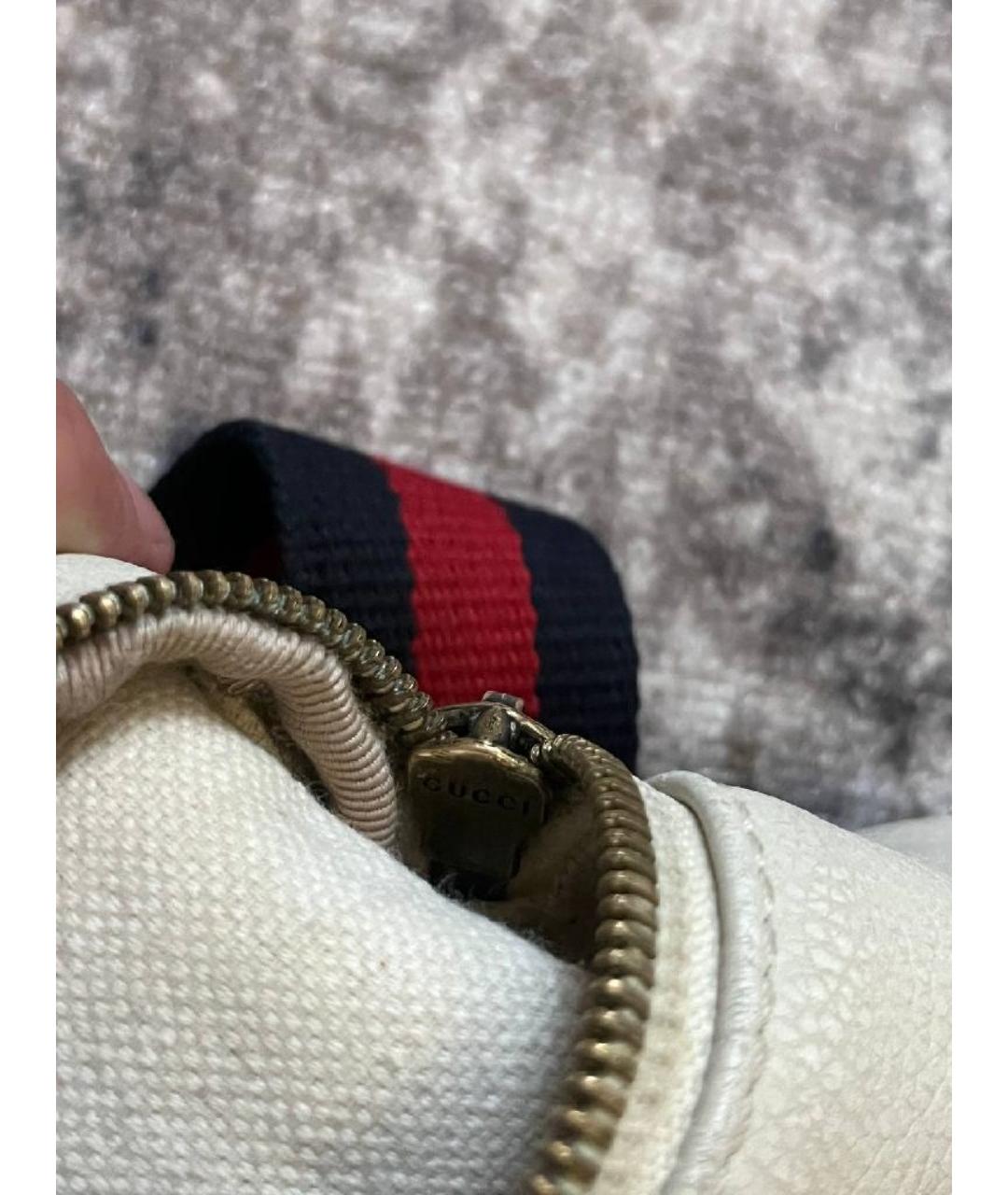 GUCCI Бежевая кожаная поясная сумка, фото 3