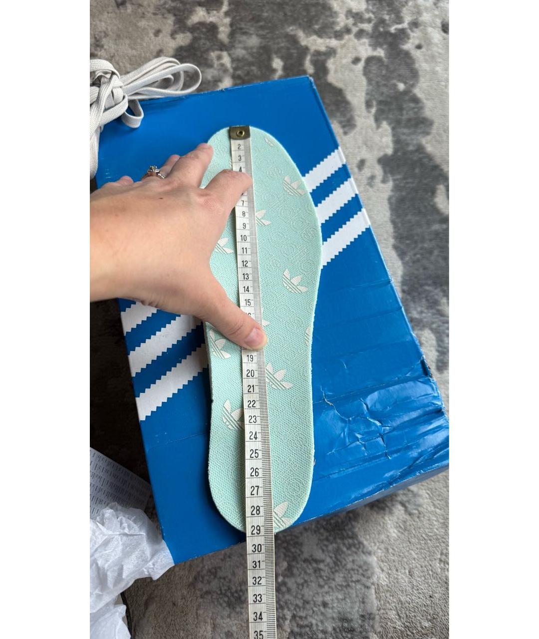 ADIDAS Бежевые замшевые низкие кроссовки / кеды, фото 8