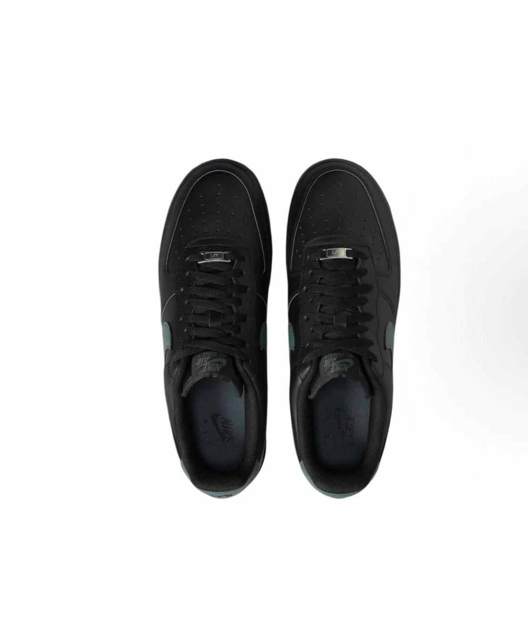 NIKE Черные кожаные низкие кроссовки / кеды, фото 2