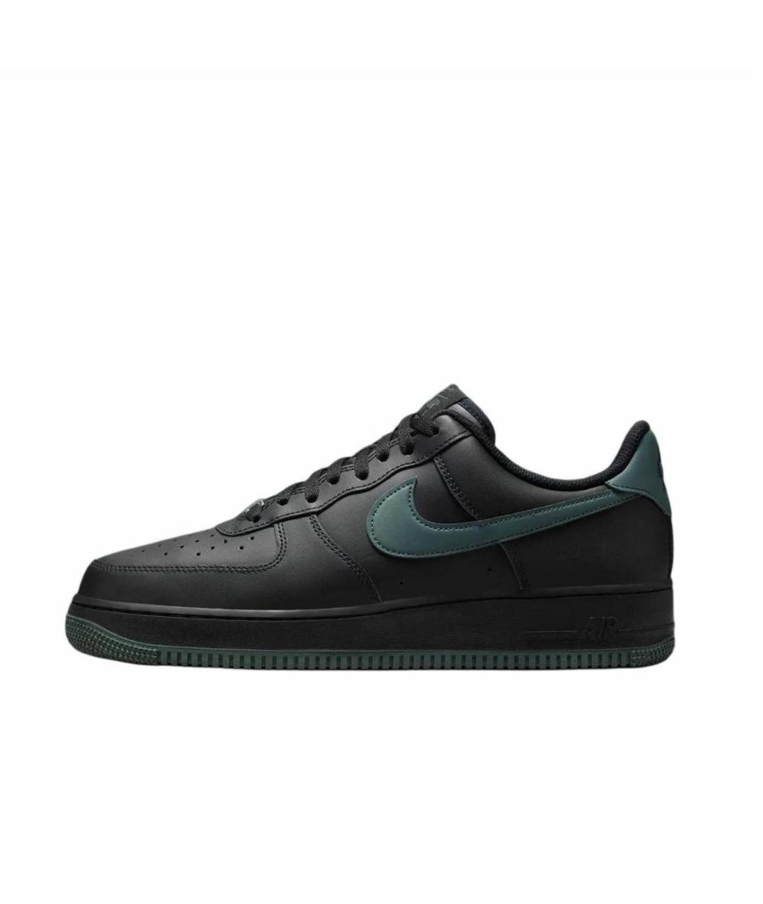 NIKE Черные кожаные низкие кроссовки / кеды, фото 8