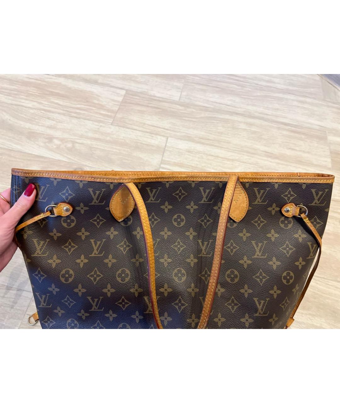 LOUIS VUITTON Коричневая сумка тоут, фото 3